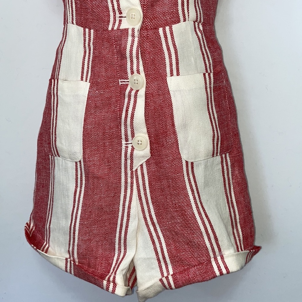 Reformation Romper Red White “Coconut “ 0 EUC` - Picture 4 of 8
